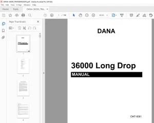 DANA 36000 Long Drop Transmission Manual - PDF DOWNLOAD