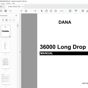 DANA 36000 Long Drop Transmission Manual - PDF DOWNLOAD