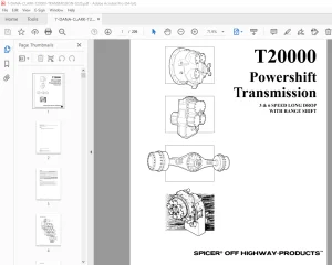 DANA Spicer T20000 Powershift Transmission Repair & Maintenance Manual PDF