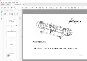 DROMOS A600 Axle Use, Maintenace & Parts Manual 46966 PDF