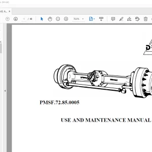 DROMOS RC35 RC40 RC45 Axle Use & Maintenance Manual PDF