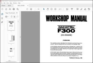 Daihatsu Auto 1.4 GB Service Workshop , Wiring Diagrams Manual Full Set PDF