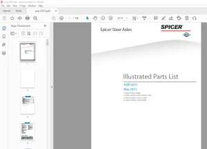 Dana Spicer AXIP-0075 Steer Axles Parts Manual - PDF DOWNLOAD
