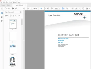 Dana Spicer AXIP-0240 Drive Axles Parts Manual - PDF DOWNLOAD
