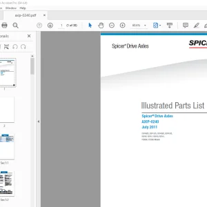 Dana Spicer AXIP-0240 Drive Axles Parts Manual - PDF DOWNLOAD