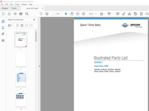 Dana Spicer AXIP0201 Drive Axles Parts Manual - PDF DOWNLOAD