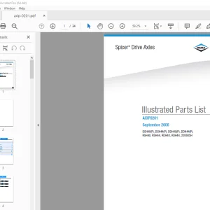 Dana Spicer AXIP0201 Drive Axles Parts Manual - PDF DOWNLOAD