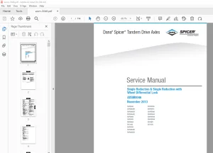 Dana Spicer AXSM0046 Tandem Drive Axles Service Manual - PDF DOWNLOAD