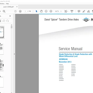 Dana Spicer AXSM0046 Tandem Drive Axles Service Manual - PDF DOWNLOAD
