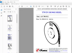Demac A600 Twin Hose Reel Service & Parts Manual - PDF DOWNLOAD