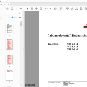 Deutz TCD 4.1 L4 TCD 6.1 L6 TCD 7.8 L6 abgasrelevante Einbaurichtlinie - PDF