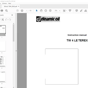 Dinamic Oil TW 4 LE TEREX Instruction manual - PDF DOWNLOAD