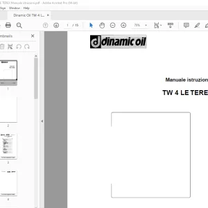 Dinamic Oil TW 4 LE TEREX Manuale istruzioni - PDF DOWNLOAD