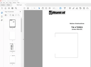 Dinamic Oil TW 4 TEREX (moteur Rexroth) Notice d’instructions PDF