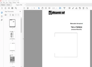 Dinamic Oil TW 4 TEREX (motore Rexroth) Manuale istruzioni PDF