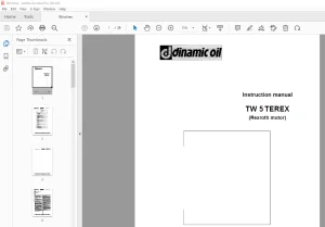 Dinamic Oil TW 5 TEREX (Rexroth motor) Instruction Manual - PDF DOWNLOAD
