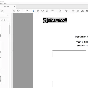 Dinamic Oil TW 5 TEREX (Rexroth motor) Instruction Manual - PDF DOWNLOAD