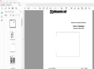 Dinamic Oil TW 5 TEREX (moteur Rexroth) Notice d’instructions PDF