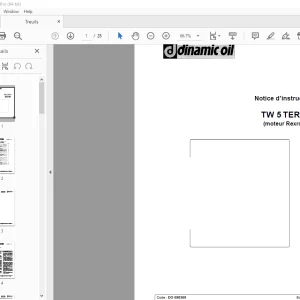 Dinamic Oil TW 5 TEREX (moteur Rexroth) Notice d’instructions PDF