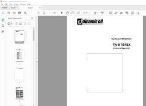 Dinamic Oil TW 5 TEREX (motore Rexroth) Manuale istruzioni PDF