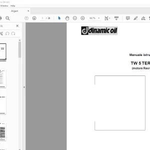 Dinamic Oil TW 5 TEREX (motore Rexroth) Manuale istruzioni PDF