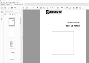 Dinamic Oil TW 6 LE TEREX Instruction Manual - PDF DOWNLOAD