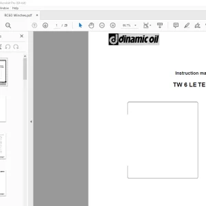 Dinamic Oil TW 6 LE TEREX Instruction Manual - PDF DOWNLOAD