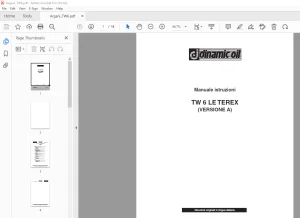Dinamic Oil TW 6 LE TEREX Manuale istruzioni - PDF DOWNLOAD