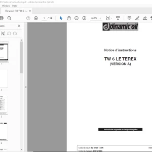 Dinamic Oil TW 6 LE TEREX Notice d’instructions - PDF DOWNLOAD