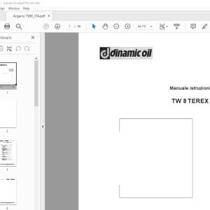 Dinamic Oil TW 8 TEREX Manuale istruzioni - PDF DOWNLOAD