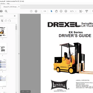 Drexel Landoll SwingMast® Lift Luck EX Series DRIVER’S GUIDE Manual