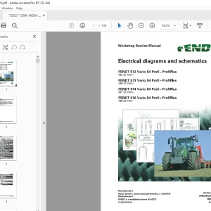 FENDT 512 513 514 516 Vario S4 Profi - ProfiPlus Electrical diagrams and schematics Manual
