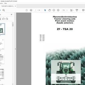 FENDT ZF - TERRA STEER AXLE TSA-20 REPAIR MANUAL - PDF DOWNLOAD