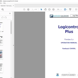 Fantuzzi Reggiane CS 45KL Logicontrol Plus Operator Manual - PDF
