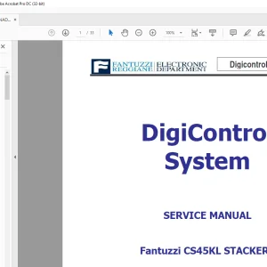 Fantuzzi Reggiane CS45KL Stackers Digicontrol System Service Manual - PDF DOWNLOAD