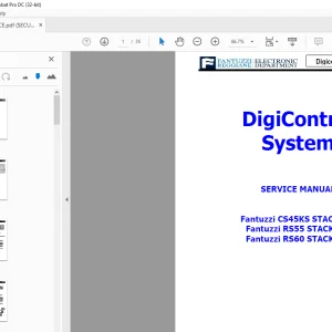 Fantuzzi Reggiane CS45KS RS55 RS60 STACKERS DigiControl System SERVICE MANUAL - PDF