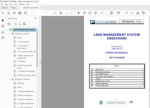 Fantuzzi Reggiane CS7.5 STACKERS Load Management System Operator Manual