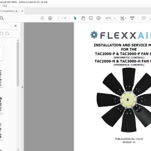 Fantuzzi Reggiane FlexxAire TAC2000-P & TAC3000-P FAN SERIES INSTALLATION AND SERVICE MANUAL