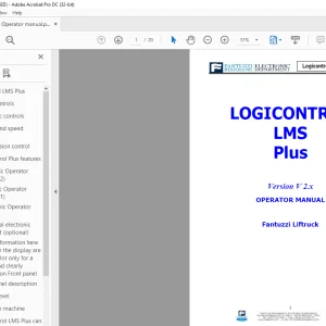 Fantuzzi Reggiane Liftruck LOGICONTROL LMS Plus OPERATOR MANUAL