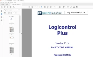 Fantuzzi Reggiane Log Plus CS45KL Fault Code Manual - PDF DOWNLOAD