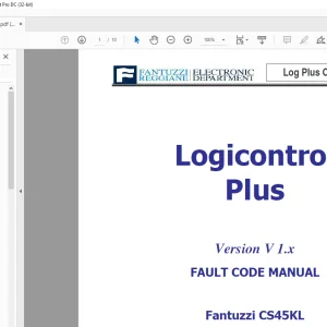 Fantuzzi Reggiane Log Plus CS45KL Fault Code Manual - PDF DOWNLOAD