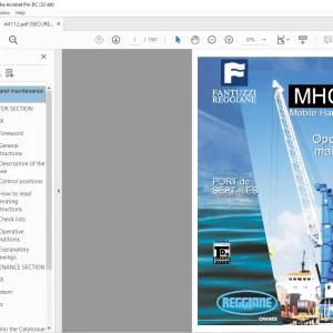 Fantuzzi Reggiane MHC 130 Mobile Harbour Cranes Operator & Parts manual + User Manual