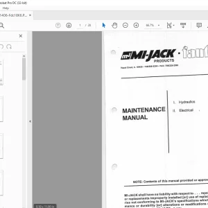 Fantuzzi Reggiane MI-JACK MJ 18H56 Electrical + Hydraulics Manual - PDF DOWNLOAD