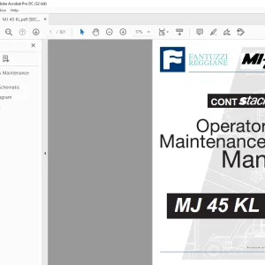 Fantuzzi Reggiane MI-Jack MJ 45 KL Operator & Parts manual + Electrical & Hydraulic Diagrams Manual