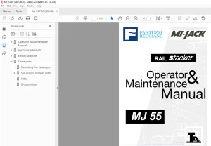 Fantuzzi Reggiane MI-Jack MJ 55 Operator & Parts manual + Electrical & Hydraulic Diagrams Manual