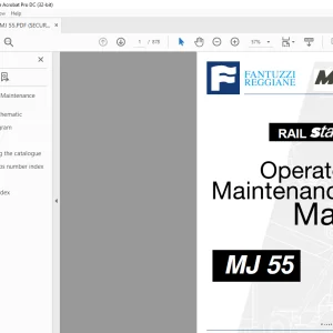 Fantuzzi Reggiane MI-Jack MJ 55 Operator & Parts manual + Electrical & Hydraulic Diagrams Manual