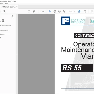 Fantuzzi Reggiane MI-Jack RS 55 Operator & Parts manual + Electrical & Hydraulic Diagrams Manual
