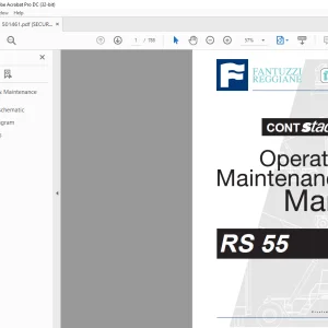 Fantuzzi Reggiane MI-Jack RS 55 Operator & Parts manual + Electrical & Hydraulic Diagrams Manual