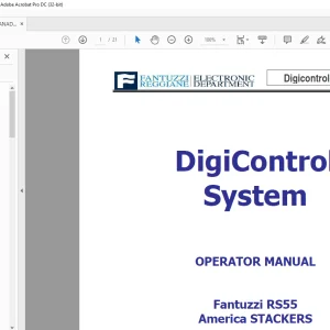 Fantuzzi Reggiane RS 55 America Stackers Digicontrol System Operator Manual