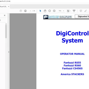 Fantuzzi Reggiane RS55 RS60 CS45KS America STACKERS OPERATOR MANUAL - PDF DOWNLOAD